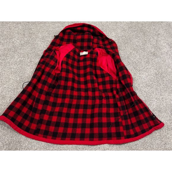 Vintage LL Bean Baxter State Parka Jacket Large Red Buffalo Freeport Maine Hood - Picture 4 of 14